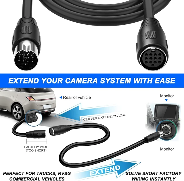 Alt view image 6 of 7 - XMSJSIY DIN 13 Pin Electrical Extension Cable