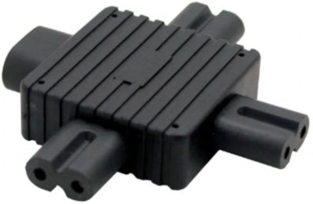 Alt view image 3 of 3 - cablecc IEC 320 Figure 8 C8 Male to 3X Female C7 Splitter Power Adapter for Power Supply 1 in 3 Out