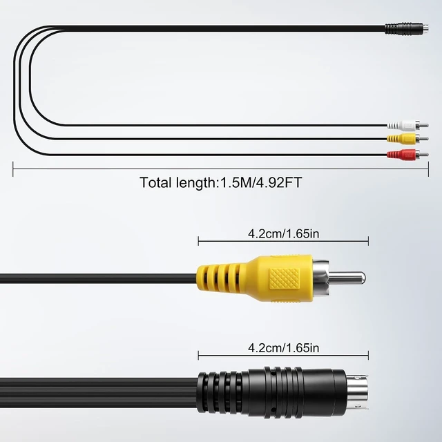 Alt view image 2 of 7 - XMSJSIY S-Video to AV RCA Extension Cable -2PCS