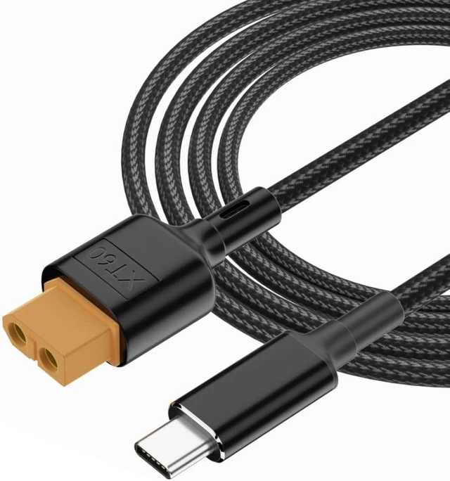 Main image of chenyang XT60 Charging Cable,UCB C to XT60 PD 100W 20V 5A SC100 Fast Charger Braided Cable 0.5M for ToolkitRC