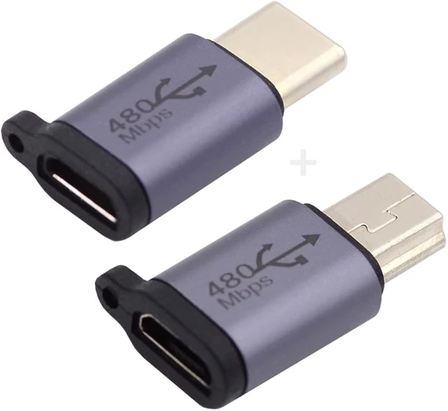 Alt view image 7 of 7 - cablecc USB-C Type-C Female to Micro USB 2.0 5Pin Male Data Adapter 90 Degree Left & Right Angled Type (Left Angled)