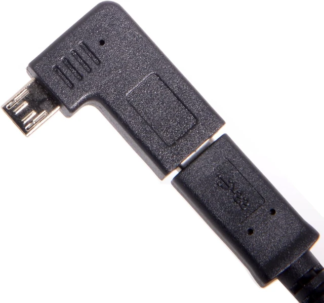 Alt view image 6 of 7 - cablecc USB-C Type-C Female to Micro USB 2.0 5Pin Male Data Adapter 90 Degree Left & Right Angled Type (Left Angled)