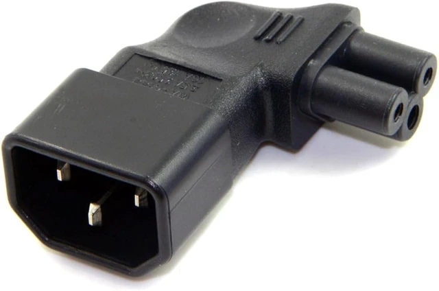 Main image of chenyang IEC 320 C14 Socket to C5 Mickey Mouse Plug AC Power 90 Degree Right Angled Converter Adapter