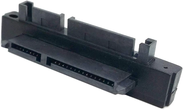 Alt view image 7 of 7 - cablecc Right Angled 90 Degree SATA 22Pin 7+15 Male to SATA 22P Female Extension Convertor Adapter