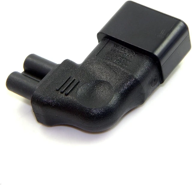 Alt view image 6 of 7 - chenyang IEC 320 C14 Socket to C5 Mickey Mouse Plug AC Power 90 Degree Right Angled Converter Adapter