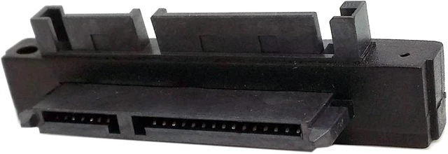 Alt view image 6 of 7 - cablecc Right Angled 90 Degree SATA 22Pin 7+15 Male to SATA 22P Female Extension Convertor Adapter