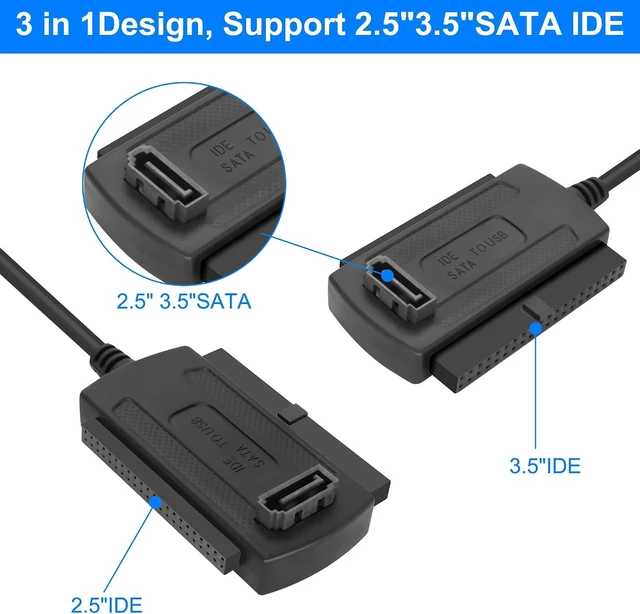 Alt view image 5 of 7 - XMSJSIY SATA PATA IDE to USB 2.0 Adapter Converter Cable