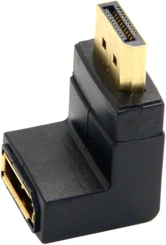 Alt view image 3 of 7 - chenyang Up Angled 90 Degree DP DisplayPort Male to Female Extension Adapter 4K 60hz
