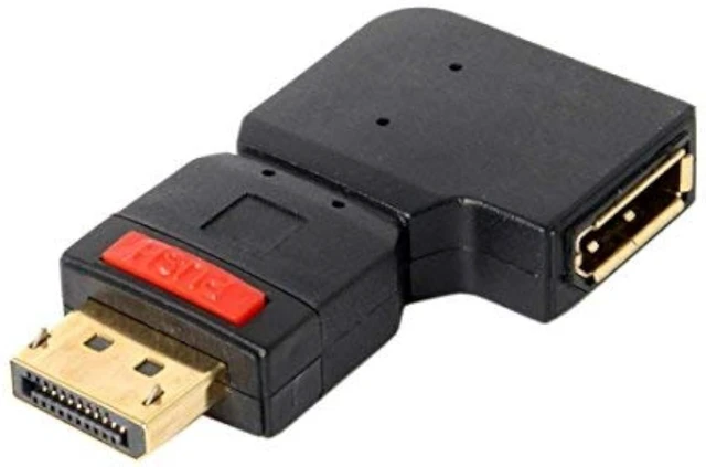 Main image of chenyang 4K DP DisplayPort Male 90 Degree Left Angled to Female Extension Adapter Converter Black