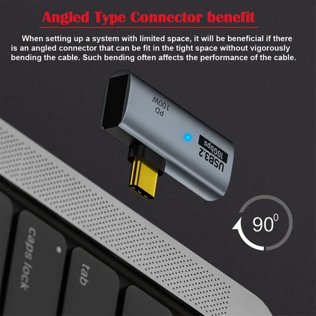 Alt view image 5 of 7 - cablecc USB-C Type-C to USB 3.0 Female OTG & 10Gbps 100W PD Power Adapter for Laptop Tablet Phone