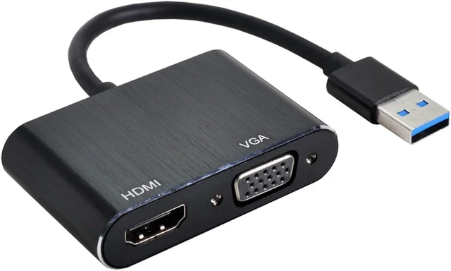 Alt view image 7 of 7 - Cablecc USB 3.0 2.0 to HDMI VGA HDTV Adapter Cable External Graphics Card for Windows Laptop