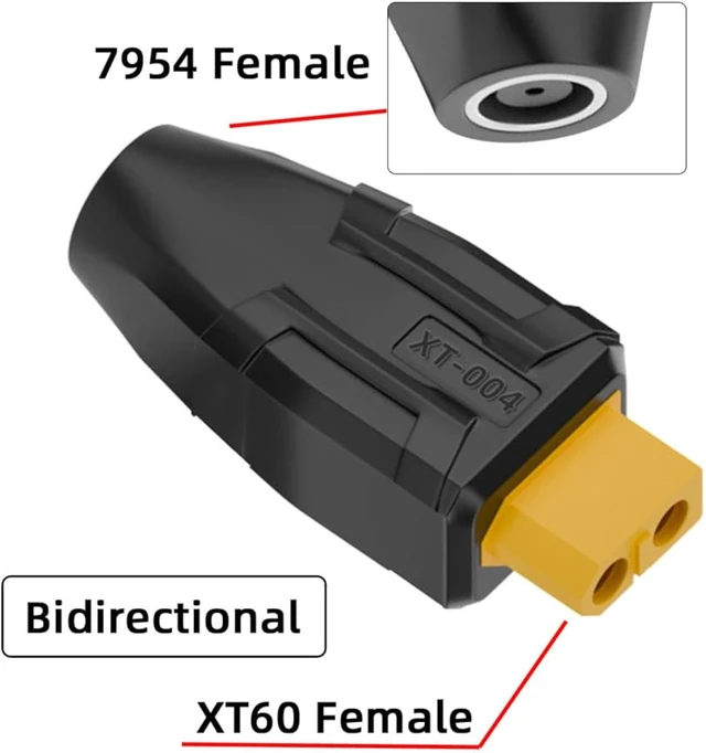 Alt view image 2 of 7 - cablecc Adapter XT60 Female SC100 Protocol to DC 7.9x5.4mm Female Fast Charging Adapter for RC Lipo Battery Quadcopter Multicopter Aeromodelling