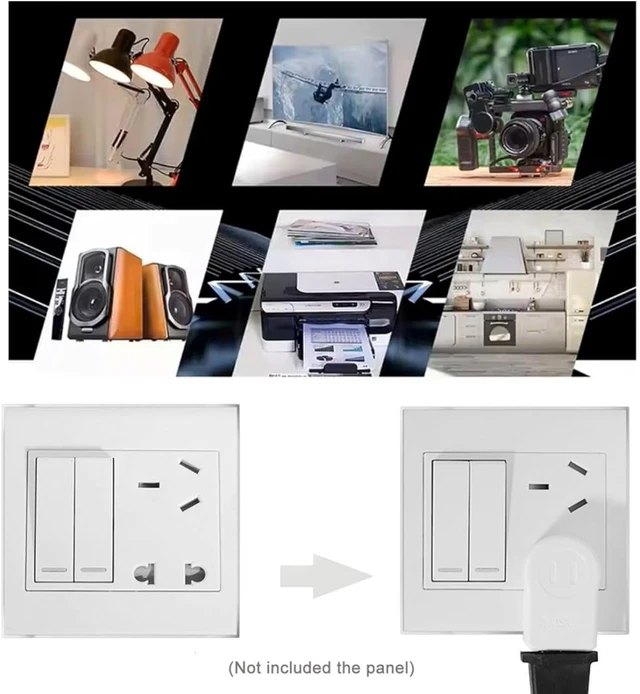 Alt view image 3 of 7 - chenyang NEMA Type A 1-15P USA Outlet Saver Extension Adapter 2-Prong 2 Outlets 90 Degree Up Down Angled