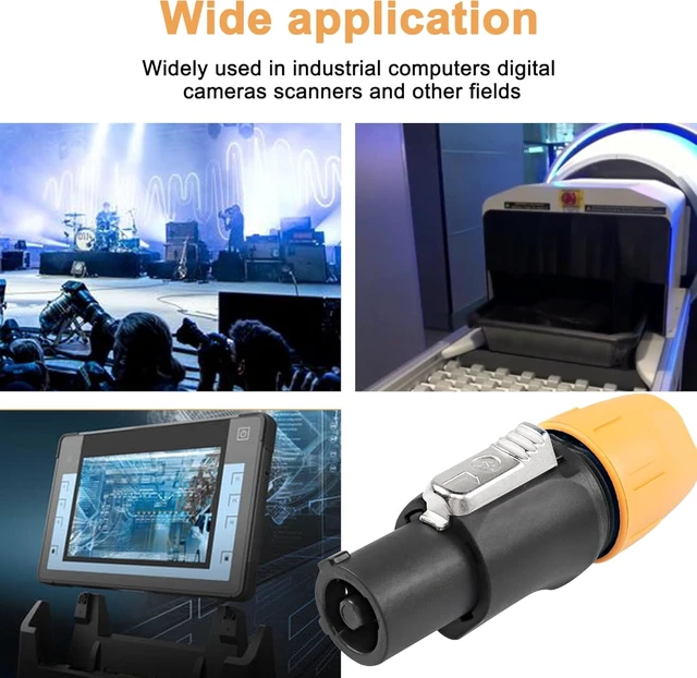 Alt view image 7 of 7 - XMSJSIY PowerCon Adapter 3Pin 20A 250V Male Female Panel Mount-(Output)