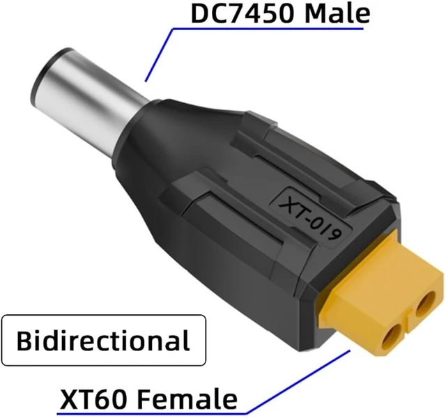 Alt view image 2 of 7 - cablecc Adapter XT60 Female SC100 Protocol to DC 7.4x5.0mm Male Fast Charging Adapter for RC Lipo Battery Quadcopter Multicopter Aeromodelling