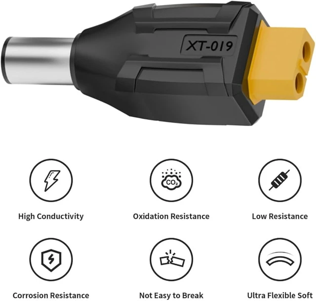 Alt view image 5 of 7 - cablecc Adapter XT60 Female SC100 Protocol to DC 7.4x5.0mm Male Fast Charging Adapter for RC Lipo Battery Quadcopter Multicopter Aeromodelling