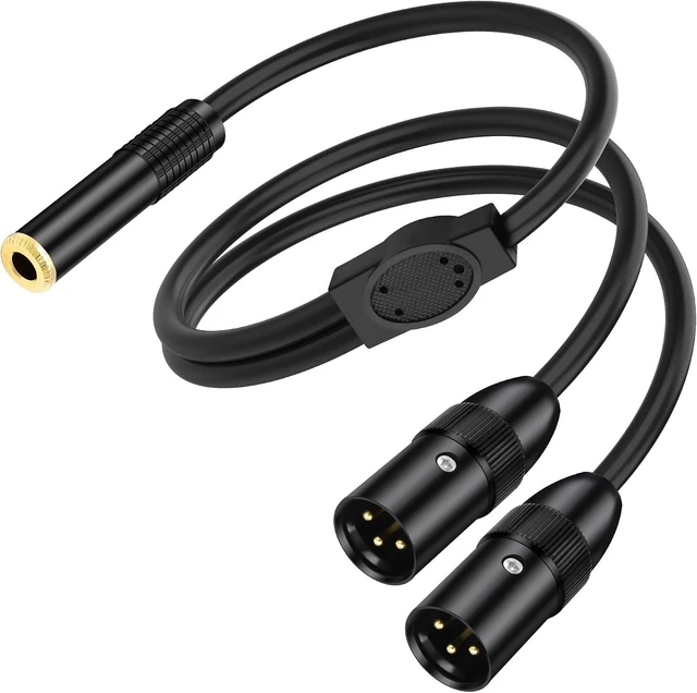 Main image of XMSJSIY 6.35mm TRS to Dual XLR Y Splitter Stereo Audio Cable- 0.5M/1.6FT