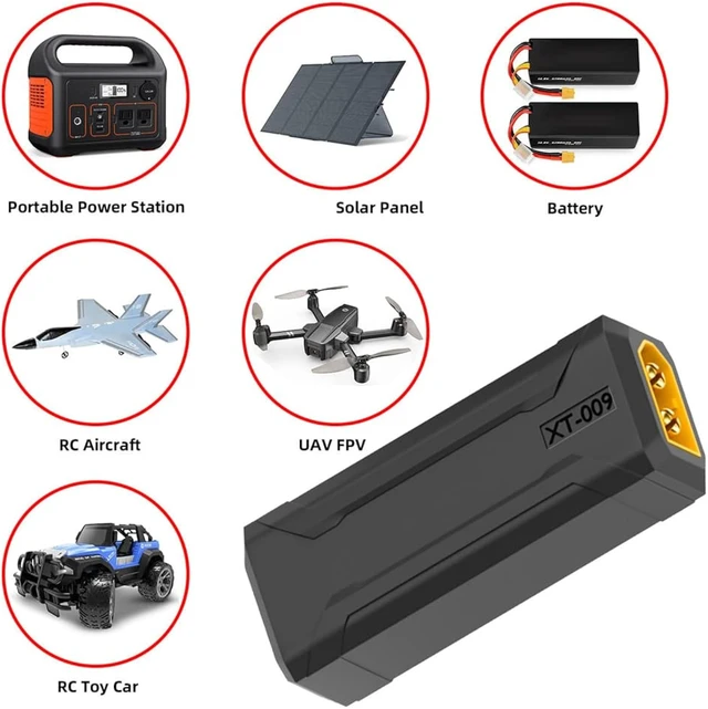 Alt view image 6 of 7 - cablecc Adapter XT60 Male SC100 Protocol to XT60 Male Fast Charging Adapter for RC Lipo Battery Quadcopter Multicopter Aeromodelling