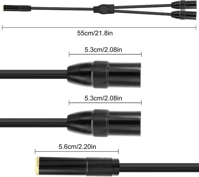 Alt view image 2 of 7 - XMSJSIY 6.35mm TRS to Dual XLR Y Splitter Stereo Audio Cable- 0.5M/1.6FT