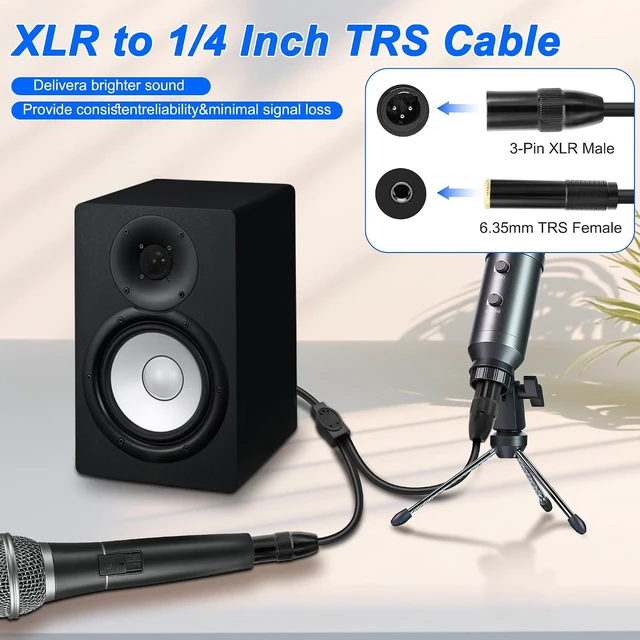 Alt view image 6 of 7 - XMSJSIY 6.35mm TRS to Dual XLR Y Splitter Stereo Audio Cable- 0.5M/1.6FT