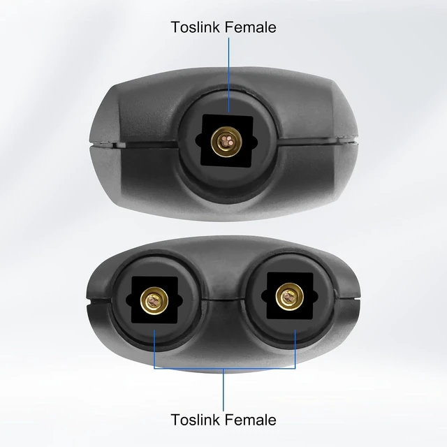 Alt view image 3 of 7 - XMSJSIY Digital Optical Audio Splitter 1 in 2 Out 1 Female to 2 Female