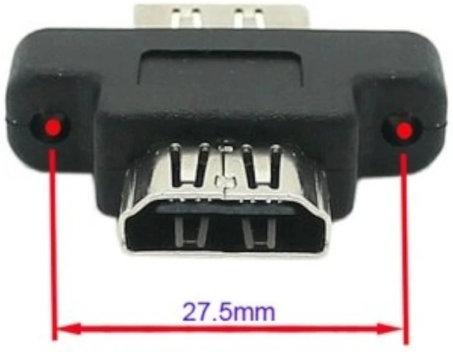Alt view image 5 of 7 - cablecc HDMI Female to HDMI 1.4 Female Extension Extender Coupler Adapter with Panel Mount Holes
