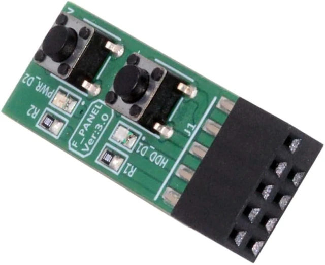 Main image of cablecc Reset Power Jumper Mainboard 9Pin Power Starter Board for Computer Switching Board Adapter with Button for Maintenance Task