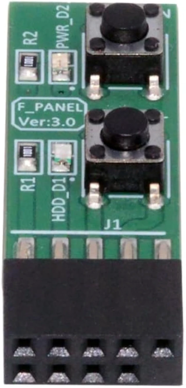 Alt view image 7 of 7 - cablecc Reset Power Jumper Mainboard 9Pin Power Starter Board for Computer Switching Board Adapter with Button for Maintenance Task