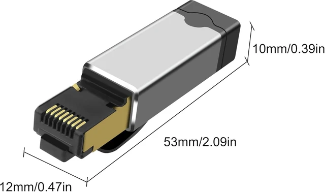 Alt view image 2 of 7 - XMSJSIY Ethernet to USB-C Female Adapter Connector RJ45 to Type-C Female