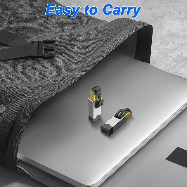 Alt view image 4 of 7 - XMSJSIY Ethernet to USB-C Female Adapter Connector RJ45 to Type-C Female