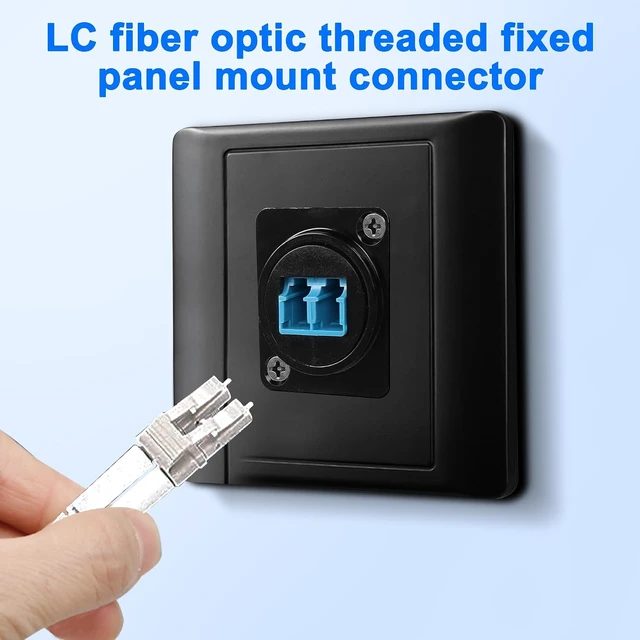 Alt view image 5 of 7 - XMSJSIY LC to LC Fiber Optic Panel Mount Adapter Connector D-Type LC