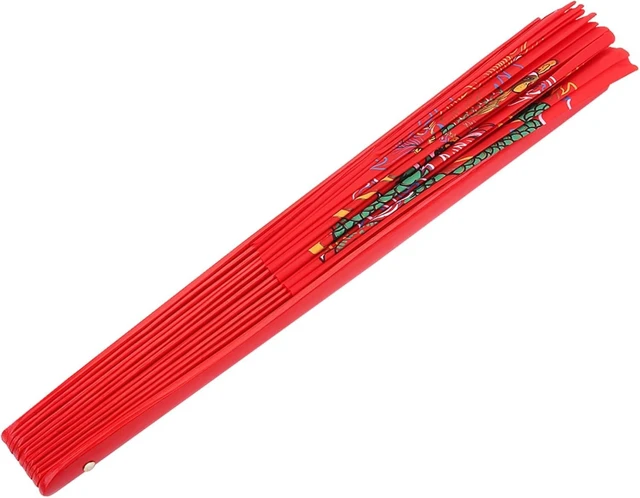 Main image of LICAEVEY Red Tai Chi Fan Chinese Bamboo & Silk Martial Arts Fan for Wushu, Kung Fu, Dance Practice & Training Lightweight, Durable, Smooth Opening, Elegant Design
