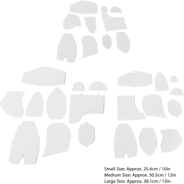 Alt view image 4 of 7 - 30 Pcs Memory Bear Sewing Patterns Template, Memory Bear Acrylic Template Ruler Set, Quilting Rulers and Templates, Memory Bear Patterns for Sewing Patterns for Beginners