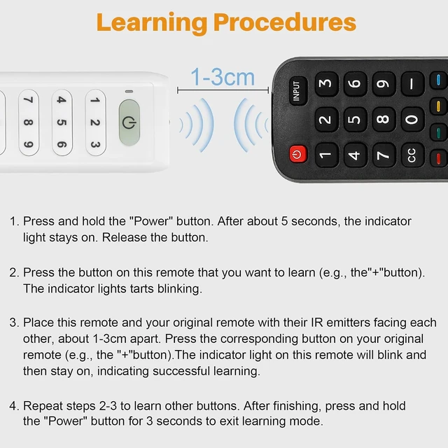 Alt view image 4 of 7 - Universal Learning Remote Control Smart Controller for TV/STB/DVD//HiFi/VCR