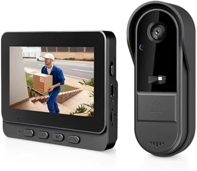 Main image of LICAEVEY Wireless Video Doorbell with Monitor 4.3 Inch Screen 1080P HD Two Way Audio Night Vision IP65 Weatherproof Doorbell Camera