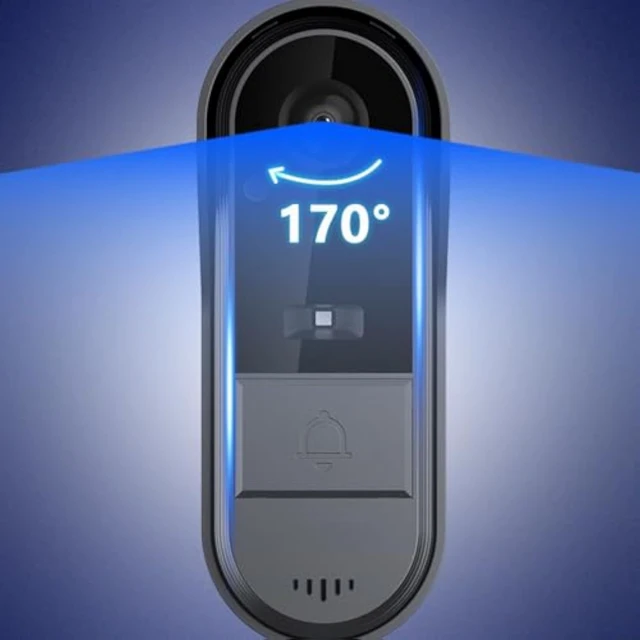Alt view image 4 of 7 - LICAEVEY Wireless Video Doorbell with Monitor 4.3 Inch Screen 1080P HD Two Way Audio Night Vision IP65 Weatherproof Doorbell Camera