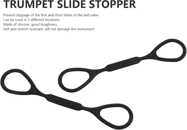 Alt view image 4 of 7 - LICAEVEY 2PCS Silicone Trumpet Slide Stopper Rings for Wind
