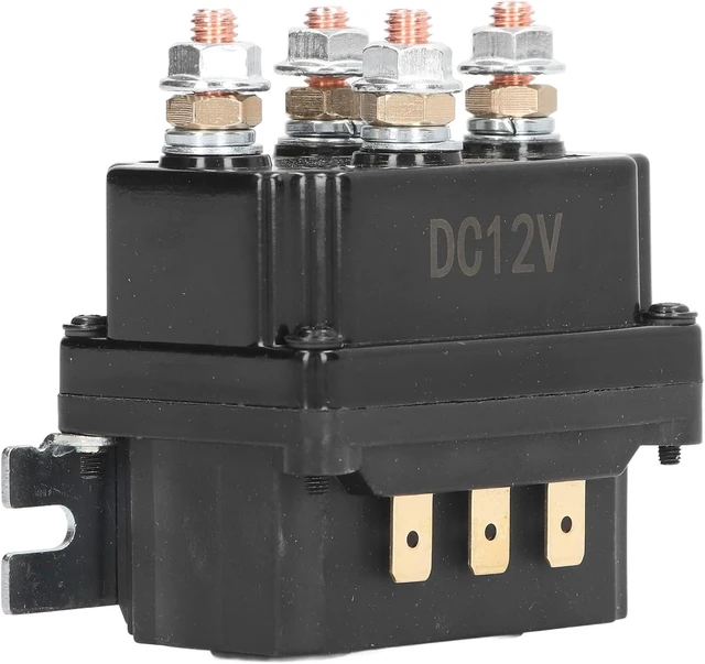 Alt view image 6 of 7 - Winch Cordless Remote, 12V 500A Winch Solenoid Relay Contactor and 2pcs Cordless Winch Remote Control Kit with 6 Protecting Caps Universal for Garden Tractor, Snowmobile