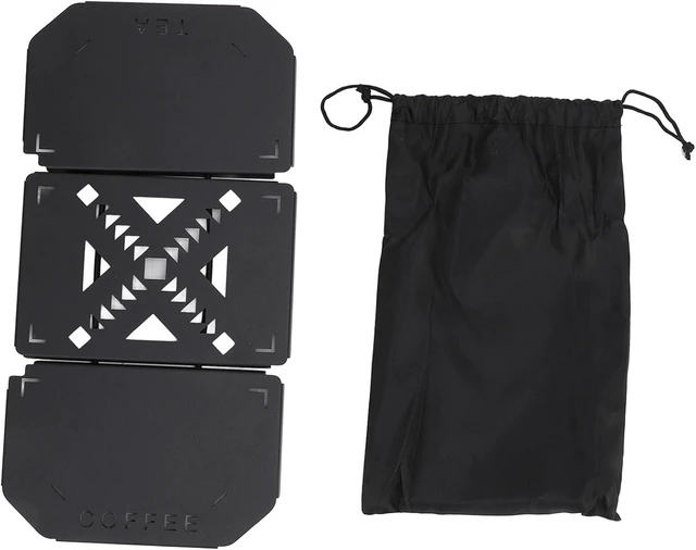 Alt view image 7 of 7 - LICAEVEY Folding Table Top for 9.4L Lunch Box, Professional Aluminium Alloy Portable Camping Table Board and Coffee Station for Fishing and Camping Gear, Black