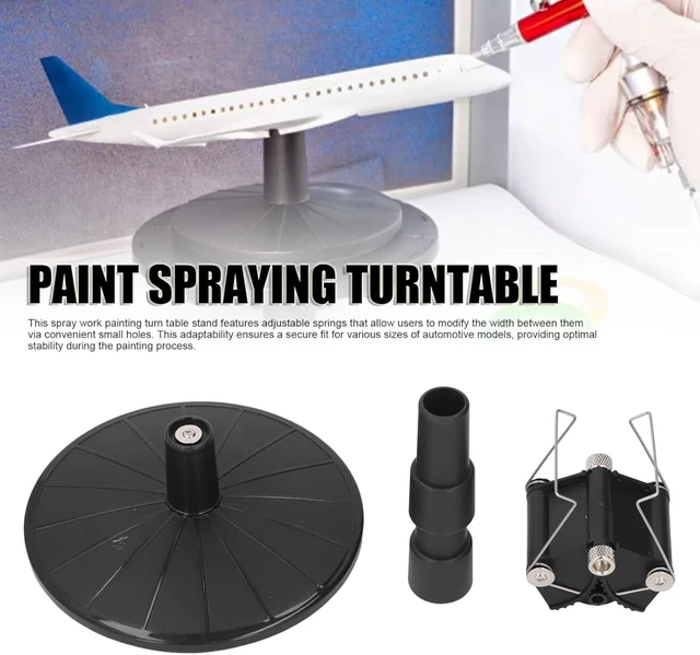 Alt view image 2 of 7 - Spray Work Painting Stand, Paint Spraying Turntable Adjustable Height, Spring Width, Spray Work Painting Turn Table Stand for Easy Spray Painting