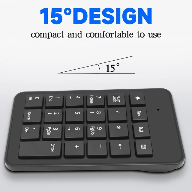 Alt view image 5 of 7 - XMSJSIY USB Type-C Number Pad Wired 23 Keys Type-C Numeric Keypad