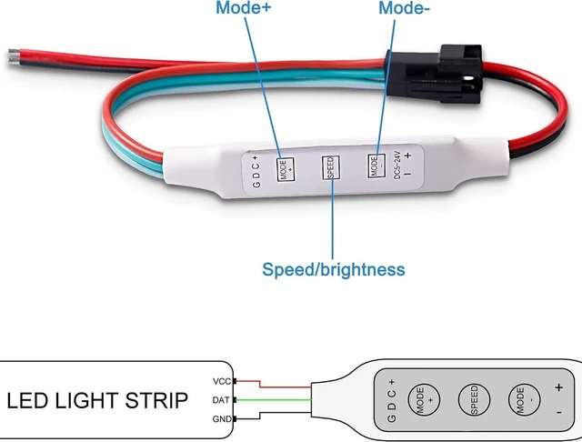 Alt view image 3 of 7 - XMSJSIY RGB Led Dimmer Controller LED Strip Light Brightness Controller