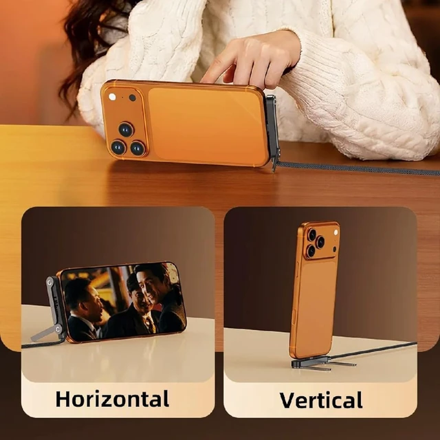 Alt view image 7 of 7 - cablecc 65W USB-C Type-A Foldable Fast Charging Cable Type-C with Built-in Phone Stand Dual Holder Durable Charger Bracket Male to Male 150CM