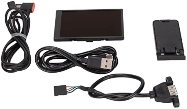 Alt view image 2 of 7 - LICAEVEY Portable Monitor, 3.5in USB Mini Screen, CPU Hardware Temperature Monitor Type C Sub Screen, PC Temperature Display Screen for Computer Case, Displays Computer Network