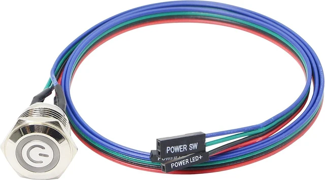 Main image of XMSJSIY Chassis Switch Host Metal Button Computer Host Switch Cable-(12mm)