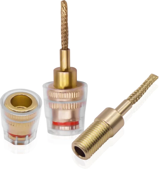 Alt view image 3 of 7 - XMSJSIY Flex Pin Banana Plug 4mm Female to Braided 2mm Connector- 2 Pairs