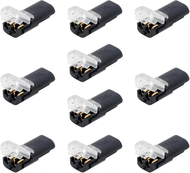 Main image of chenyang 10 Pack Dual Wire Solderless Adapter,Tool-Free Solderless Cable Quick Extension Terminal Adapter for 18-22AWG LED Strip