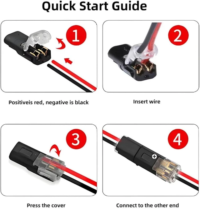 Alt view image 2 of 7 - chenyang 10 Pack Dual Wire Solderless Adapter,Tool-Free Solderless Cable Quick Extension Terminal Adapter for 18-22AWG LED Strip