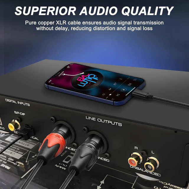 Alt view image 7 of 7 - XMSJSIY USB C to Dual XLR Microphone Cable Type C Male to XLR Male Stereo