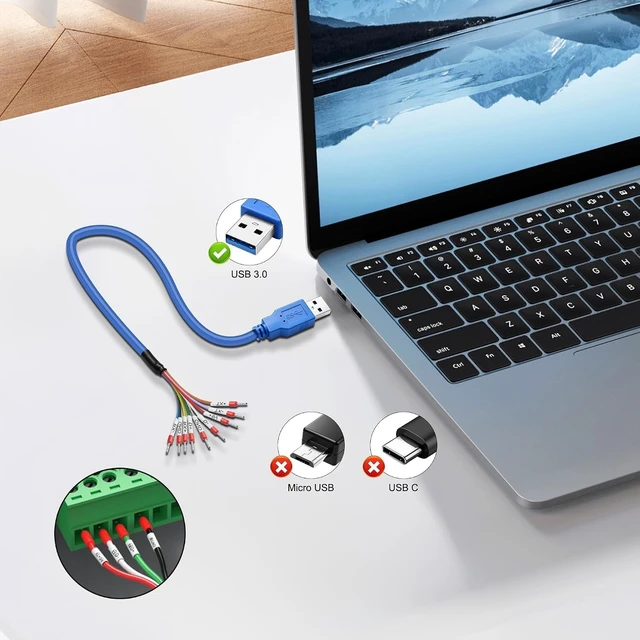 Alt view image 4 of 7 - XMSJSIY USB 3.0 Male to Bare Wire End Fast Charging Cable